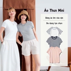 AE03 Áo supima croptop dài Uni