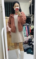 Áo khoác da lộn Heart & Hip