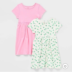 V24 Váy đầm cotton bé gái C&J