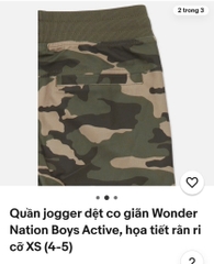 Q122 Quần jogger bé trai Wonder nation