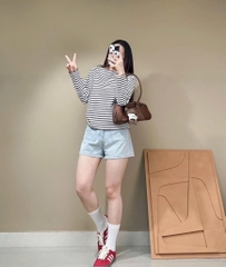 AE27 Áo nữ kẻ tay dài