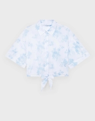 A117 Áo sơ mi thô boi croptop GJ