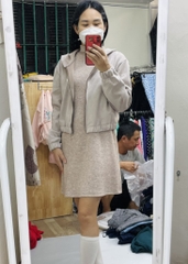 Áo khoác da lộn Heart & Hip