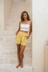 Q47 Quần đùi nữ linen