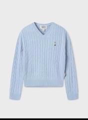 A124 Áo len gấu cổ tim