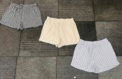 QE09 Quần short linen Old