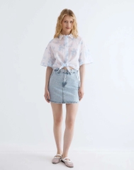 A117 Áo sơ mi thô boi croptop GJ