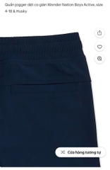 Q122 Quần jogger bé trai Wonder nation