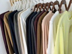 AE29 Áo thun cotton cổ tròn tay dài
