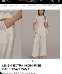 Q142 Quần suông linen Donna