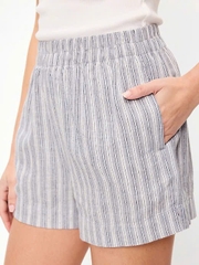 QE09 Quần short linen Old