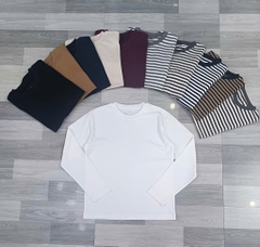 AE29 Áo thun cotton cổ tròn tay dài