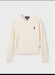 A124 Áo len gấu cổ tim