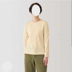 AE29 Áo thun cotton cổ tròn tay dài