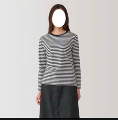 AE29 Áo thun cotton cổ tròn tay dài