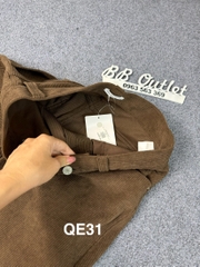 QE31 Quần nhung ống siêu rộng unisex