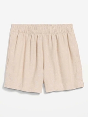 QE09 Quần short linen Old