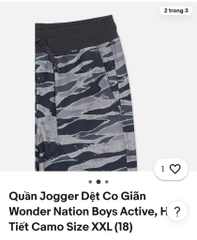 Q122 Quần jogger bé trai Wonder nation
