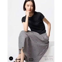 AE03 Áo supima croptop dài Uni