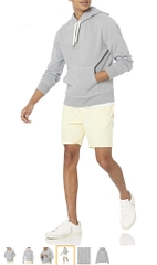 Áo nỉ hoodie nam Amazon essential - Màu ghi