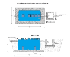 Bể tự hoại cải tiến 5 ngăn từ 2 - 20 m3/ngđ