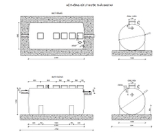 Bể tự hoại cải tiến 5 ngăn từ 2 - 20 m3/ngđ