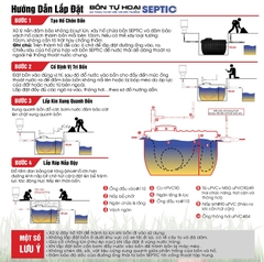 Bể tự hoại bastaf 5 ngăn (bể tự hoại cải tiến, có vật liệu lọc kỵ khí)