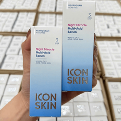 ICON SKIN NIGHT MIRACLE SERUM : DA SẠCH MỤN – SÁNG MỊN MỖI SỚM MAI