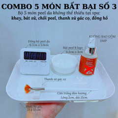 COMBO - Bộ khay chổi bát peel da dùng chăm sóc da, peel da mặt