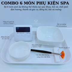 COMBO - Bộ khay chổi bát peel da dùng chăm sóc da, peel da mặt