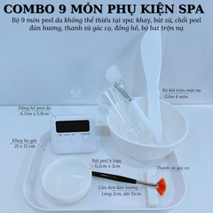 COMBO - Bộ khay chổi bát peel da dùng chăm sóc da, peel da mặt