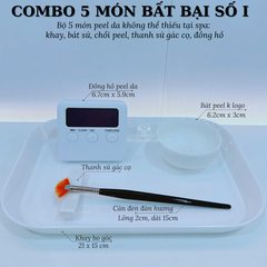 COMBO - Bộ khay chổi bát peel da dùng chăm sóc da, peel da mặt