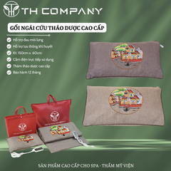 Gối Ngải Cứu Thảo Dược Đông y TH COMPANY Gối Sưởi Điện Ngải Cứu Thảo Dược giúp giảm stress, dễ ngủ