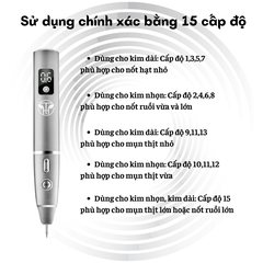 Máy Tẩy Nốt Ruồi TH COMPANY bản cao cấp , máy cầm tay 15 cấp độ, có lắp đậy - bảo hành 6 tháng