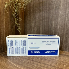 Kim chích mụn Lancets hộp 200 chiếc dùng làm kim nặn mụn có túi chống khuẩn cao cấp