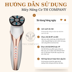 Máy chăm sóc da nâng cơ mặt TH COMPANY công nghệ RF, EMS massage mặt dụng cụ làm đẹp công nghệ cao
