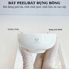 Bát đựng peel da chất liệu sứ TH COMPANY dùng làm chén đựng peel da phong cách Hàn Quốc
