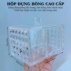 Kệ cắm cọ spa cọ chổi trang điểm TH COMPANY cao cấp và hộp đựng bông tẩy trang