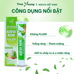 Kem Đánh Răng Thảo Dược NONI Adeva - Trắng răng, Ngăn Ngừa Hôi Miệng, Hỗ trợ giảm ê buốt, Viêm Nướu