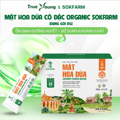 (GIẢM 15%) Mật hoa dừa cô đặc Organic Sokfarm, chỉ số đường huyết thấp