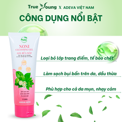 Sữa Rửa Mặt Noni BHA Tốt Cho Da Mụn ADEVA NONI Skincare Làm Sạch Bụi Bẩn, Lớp Trang Điểm