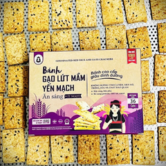 Bánh Gạo Lứt Mầm Yến Mạch BH NONG giàu dinh dưỡng ít ngọt, không đường