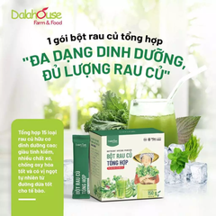 Bột rau củ tổng hợp 15 loại rau hữu cơ Dalahouse