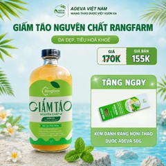 GIẤM TÁO NGUYÊN CHẤT RANGFARM TẶNG NGAY KEM ĐÁNH RĂNG 50G