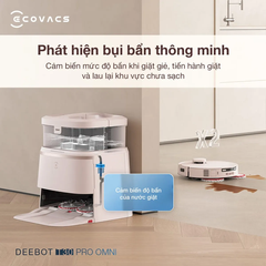 Robot hút bụi lau nhà tự động làm sạch Ecovacs Deebot T30 Pro Omni