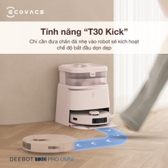 Robot hút bụi lau nhà tự động làm sạch Ecovacs Deebot T30 Pro Omni