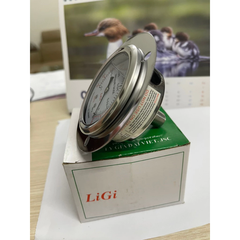Đồng Hồ Áp Suất Âm Chân Không LIGI Inox 63mm - Dải Đo -1kg-0 (-76cmHg) | Vành 87mm | Ren 1/4NPT