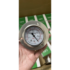 Đồng Hồ Áp Suất Âm Chân Không LIGI Inox 63mm - Dải Đo -1kg-0 (-76cmHg) | Vành 87mm | Ren 1/4NPT
