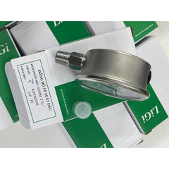 Đồng Hồ Áp Suất LIGI Có Dầu Mặt 63mm, Dải Đo 3kg/cm² (0.3MPa), Ren 1/4" 13mm