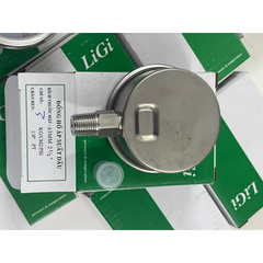 Đồng Hồ Áp Suất LIGI Có Dầu Mặt 63mm, Dải Đo 3kg/cm² (0.3MPa), Ren 1/4" 13mm